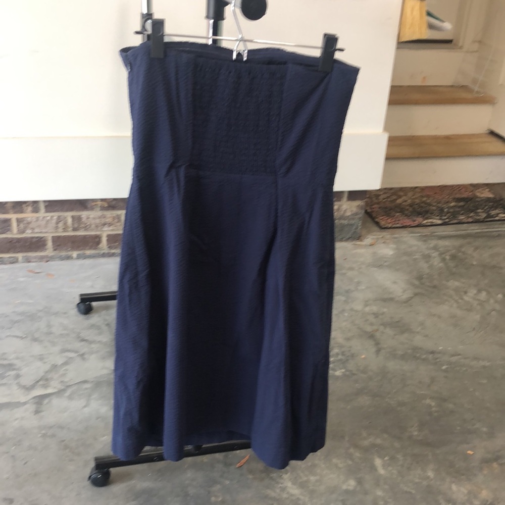 Vineyard Vines Navy Strapless Dress - Picture 4 of 5